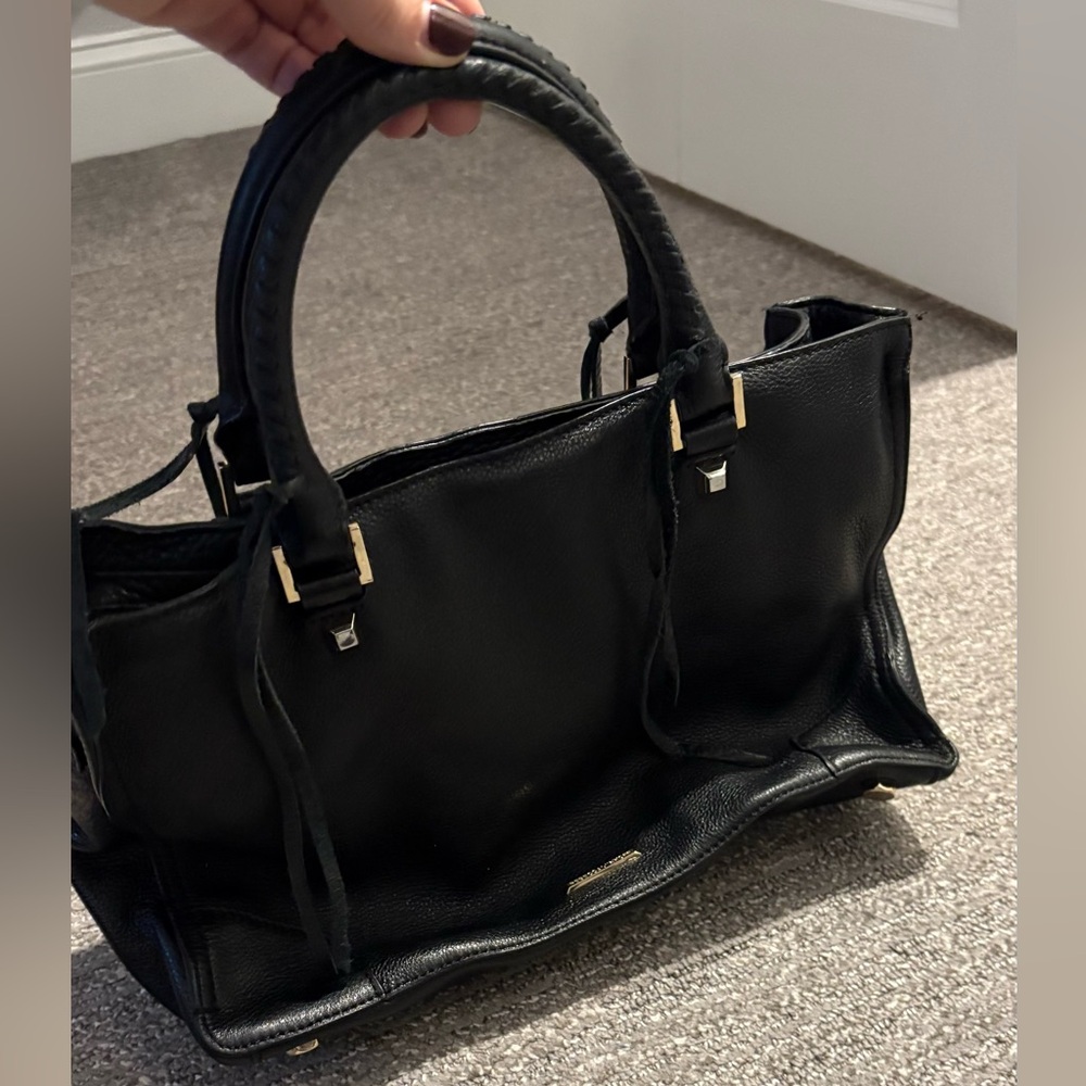 Rebecca Minkoff Black Leather Regan Satchel - Picture 14 of 16